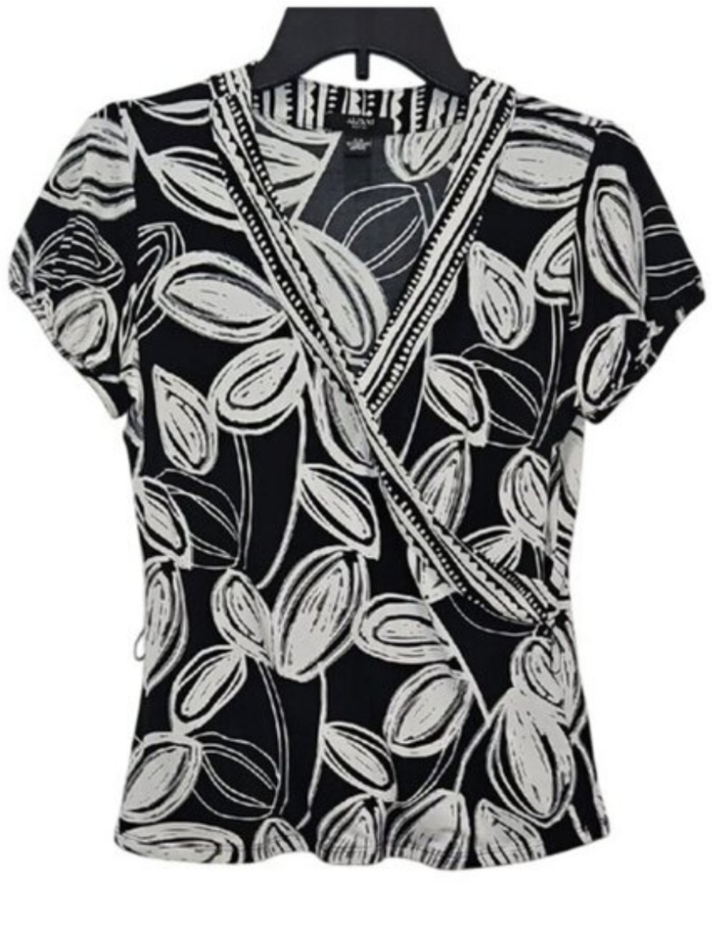 Alfani Petite Wrap Front Blouse Petite XS Women's Career Office Business Casual